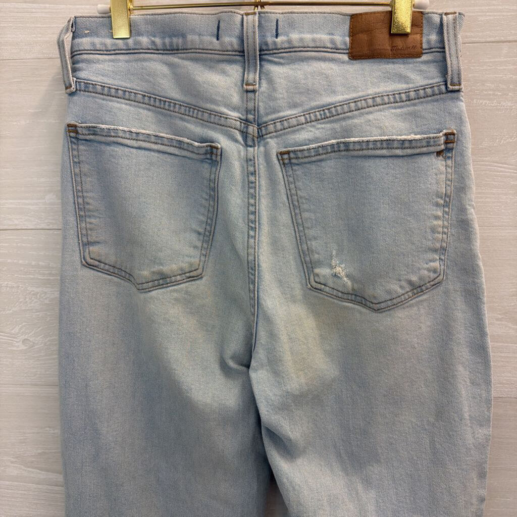 Madewell Light Wash Distressed The Perfect Vintage Straight Jeans 27