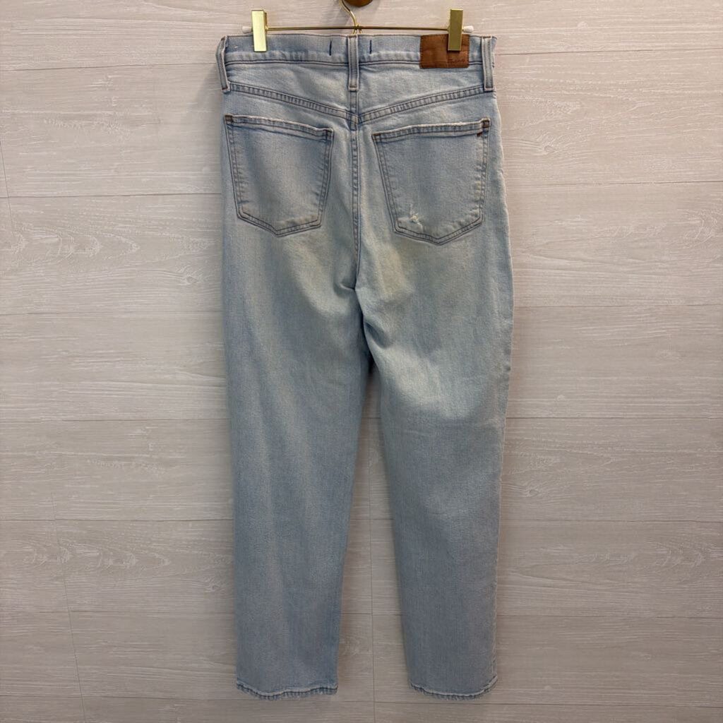 Madewell Light Wash Distressed The Perfect Vintage Straight Jeans 27