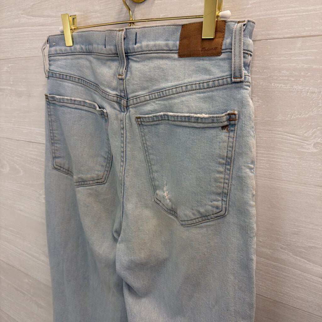 Madewell Light Wash Distressed The Perfect Vintage Straight Jeans 27