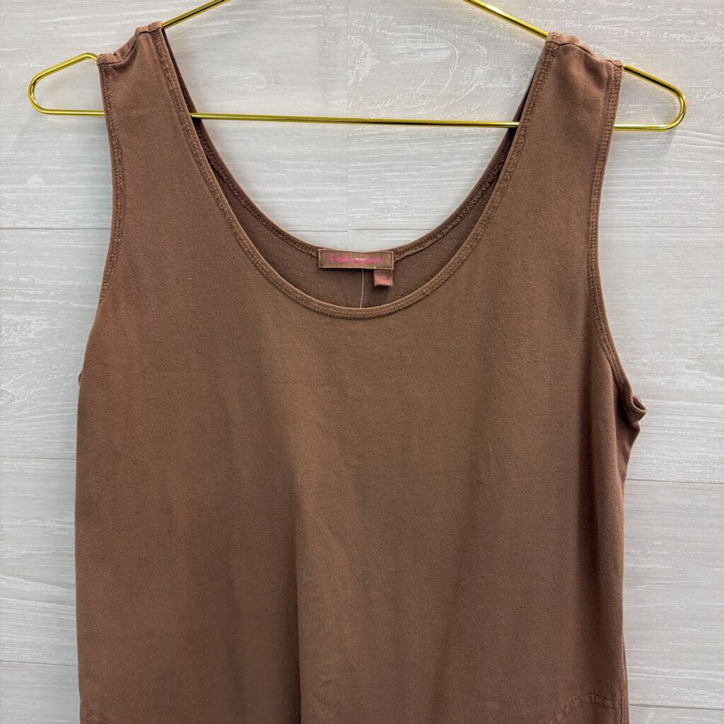 Fresh Produce Brown Tank Shift Dress Small
