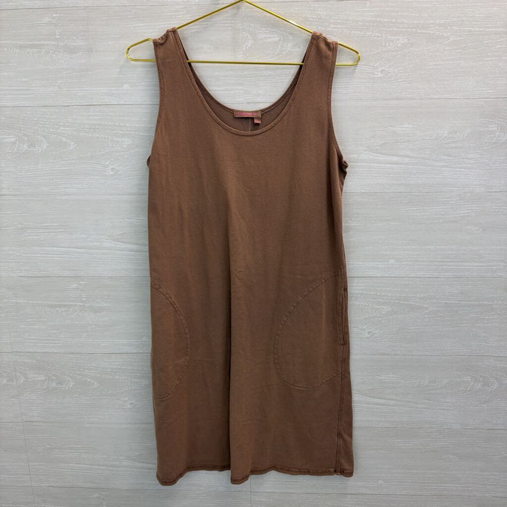 Fresh Produce Brown Tank Shift Dress Small