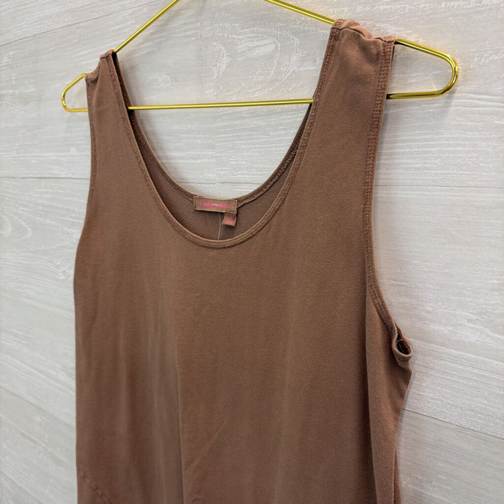 Fresh Produce Brown Tank Shift Dress Small