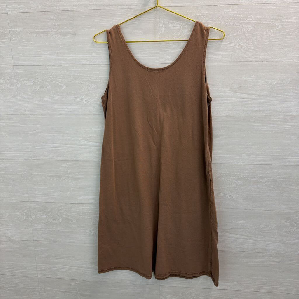 Fresh Produce Brown Tank Shift Dress Small