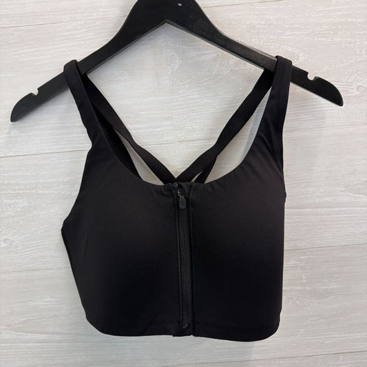Lululemon Black Zip Front Sports Bra Large
