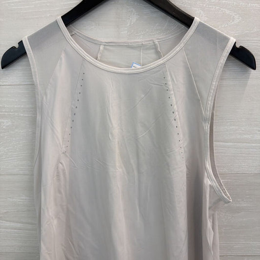 Lululemon White Cropped Tank Top Medium