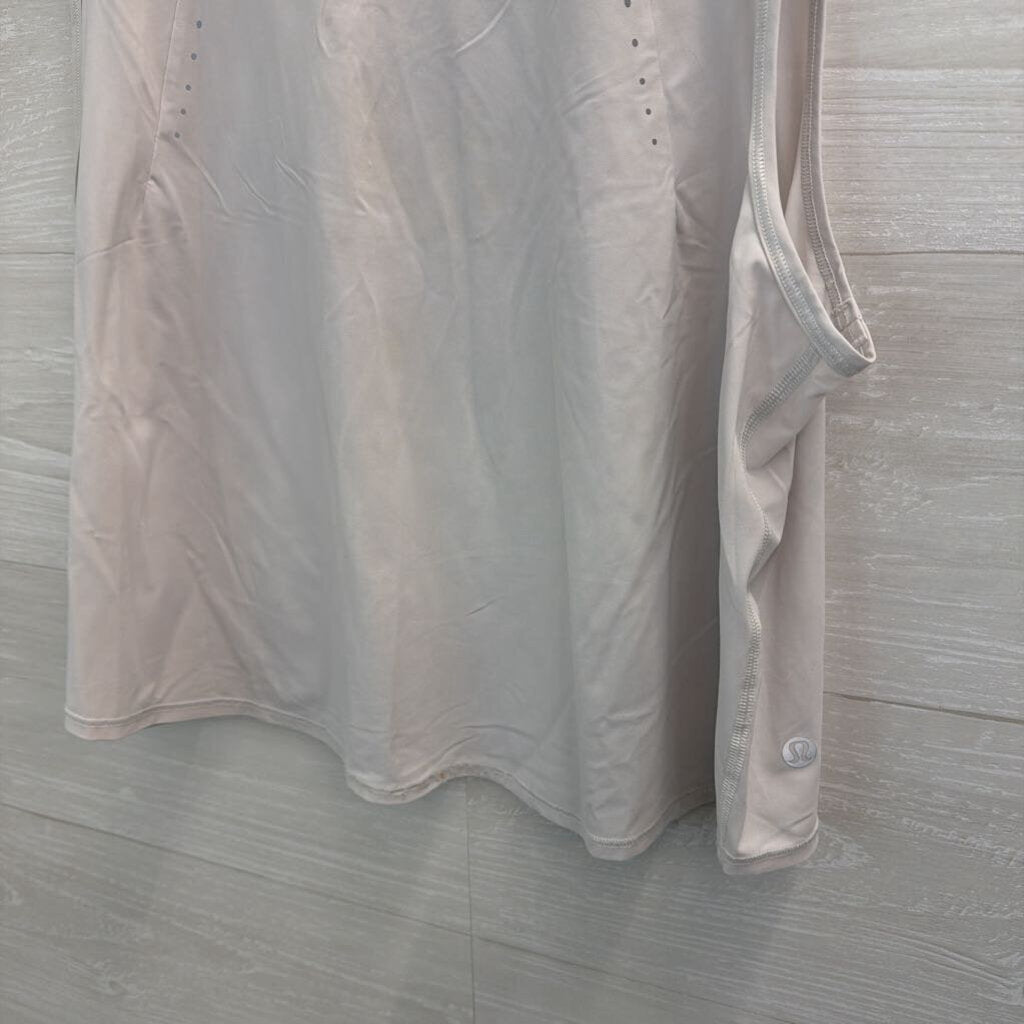 Lululemon White Cropped Tank Top Medium