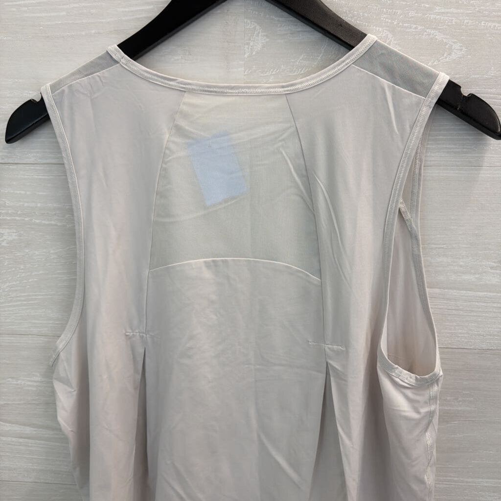 Lululemon White Cropped Tank Top Medium