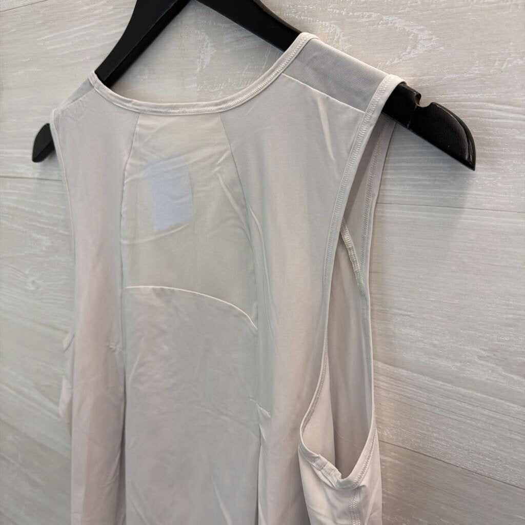 Lululemon White Cropped Tank Top Medium