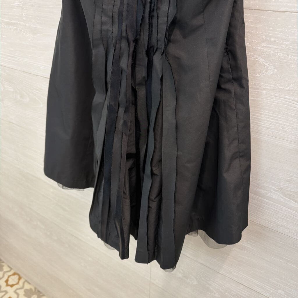 BCBG Black Strapless Pleated Detail Mini Dress 4