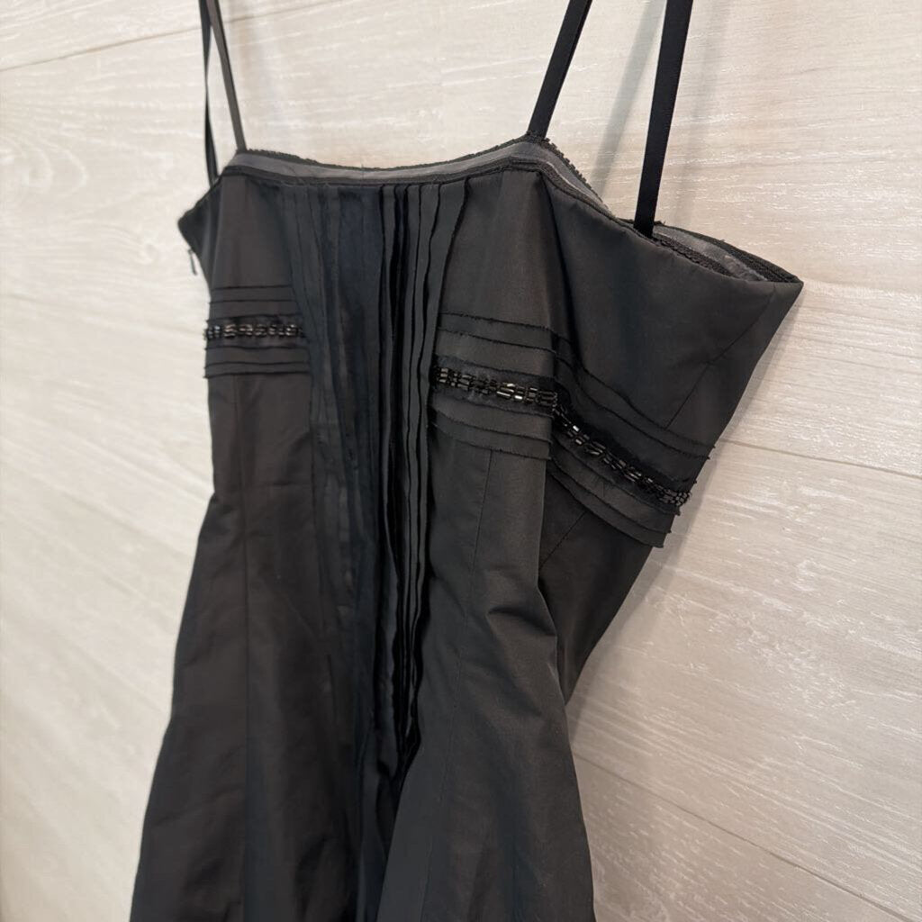 BCBG Black Strapless Pleated Detail Mini Dress 4