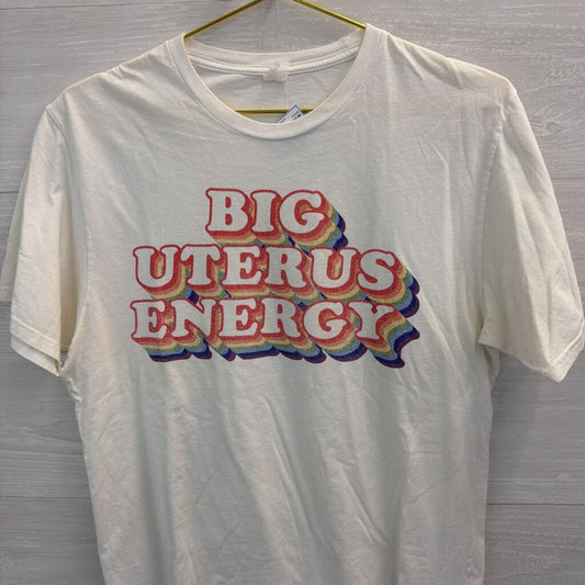 White/ Multi Big Uterus Energy Short Sleeve Graphic Tee Medium