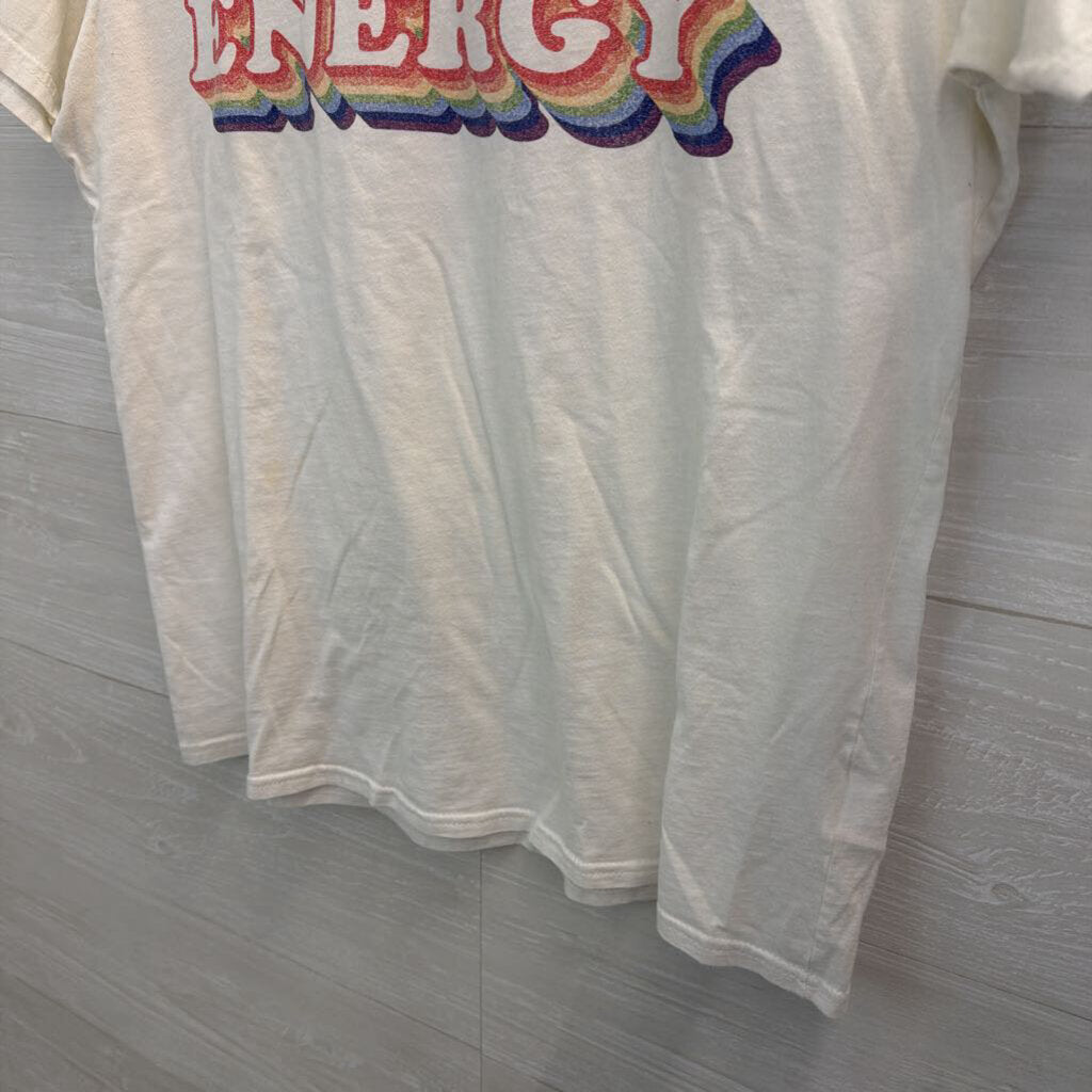 White/ Multi Big Uterus Energy Short Sleeve Graphic Tee Medium