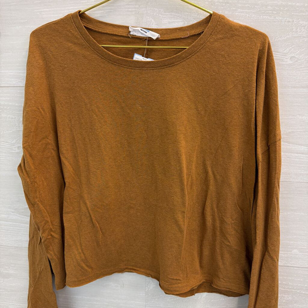 Double Zero Brown Long Sleeve Top Medium