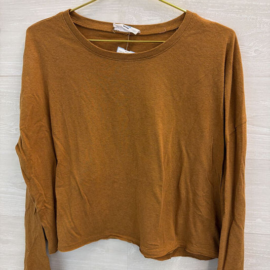 Double Zero Brown Long Sleeve Top Medium