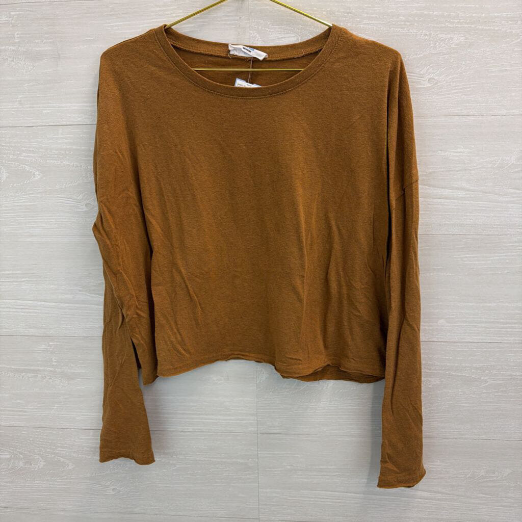 Double Zero Brown Long Sleeve Top Medium
