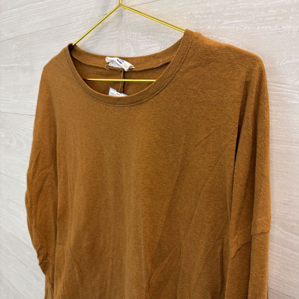 Double Zero Brown Long Sleeve Top Medium