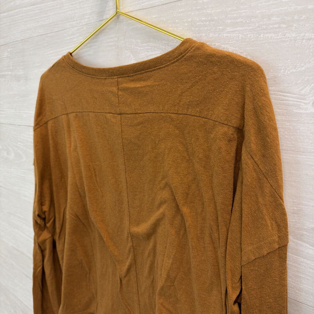 Double Zero Brown Long Sleeve Top Medium