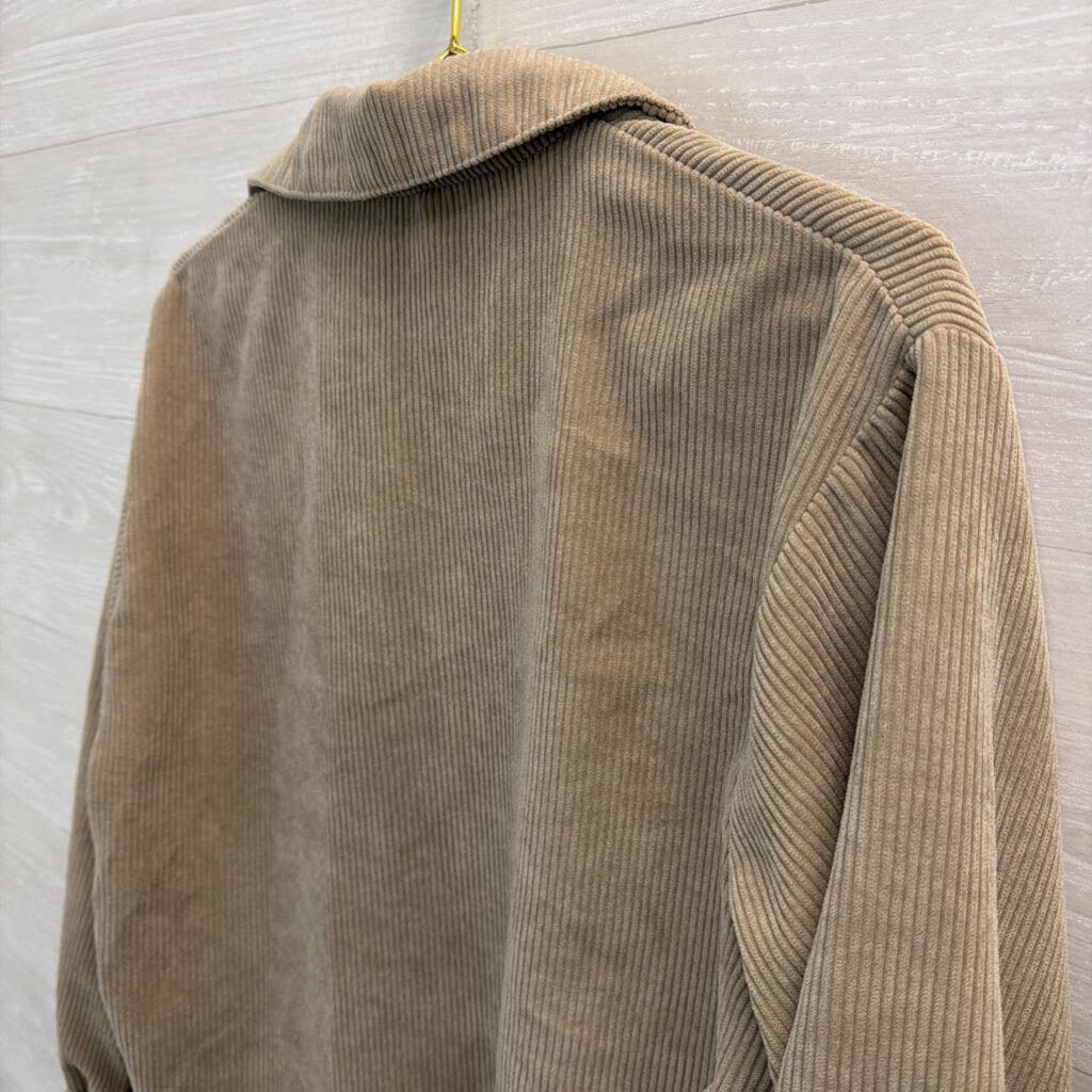 Nasty Gal Brown Corduroy Long Sleeve Button Down Top 2