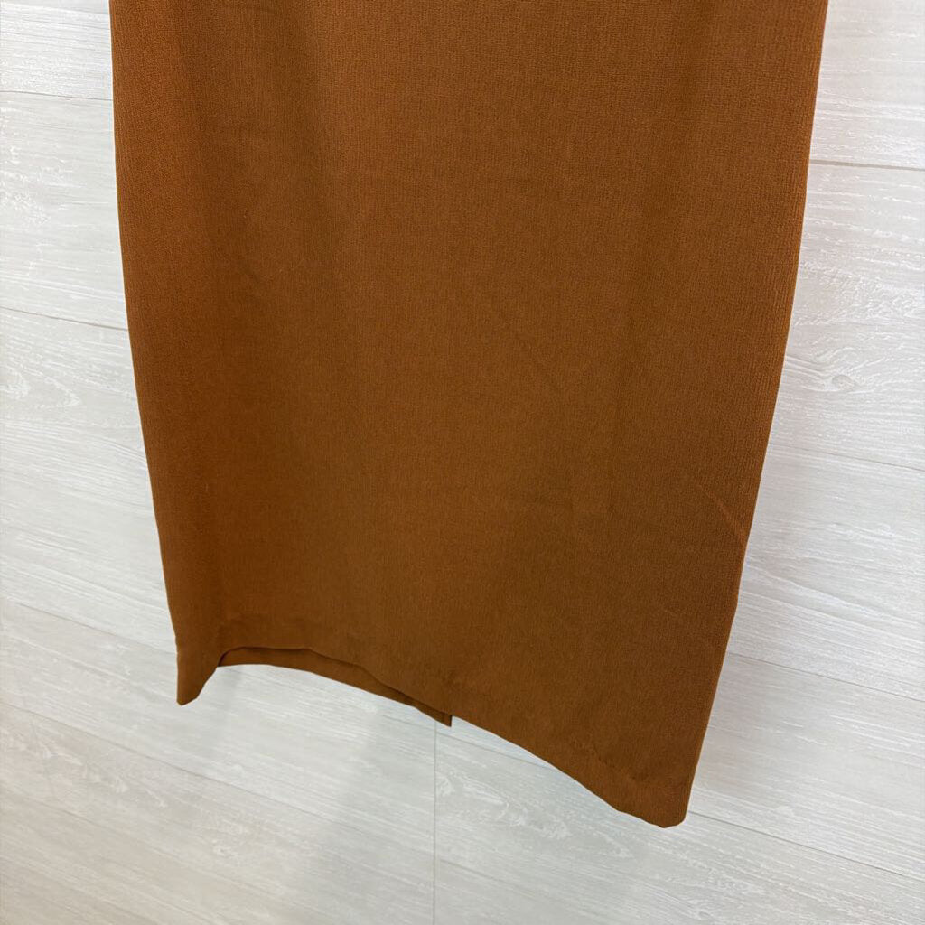 Studio I Brown Textured Sleeveless Shift Dress 12 Petite