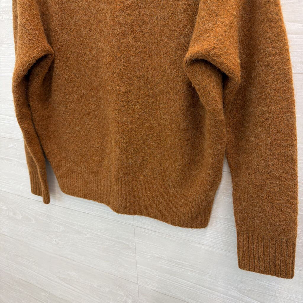 Madewell Brown Knit Mock Neck Sweater Extra Small