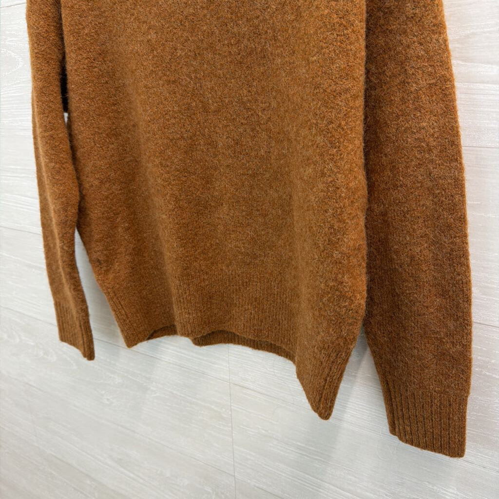 Madewell Brown Knit Mock Neck Sweater Extra Small