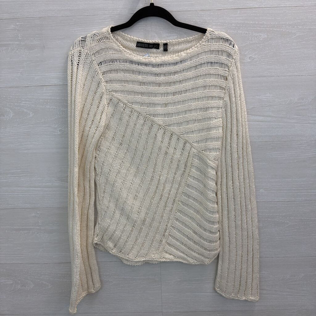 Lafayette 148 Cream Knit Sweater Large