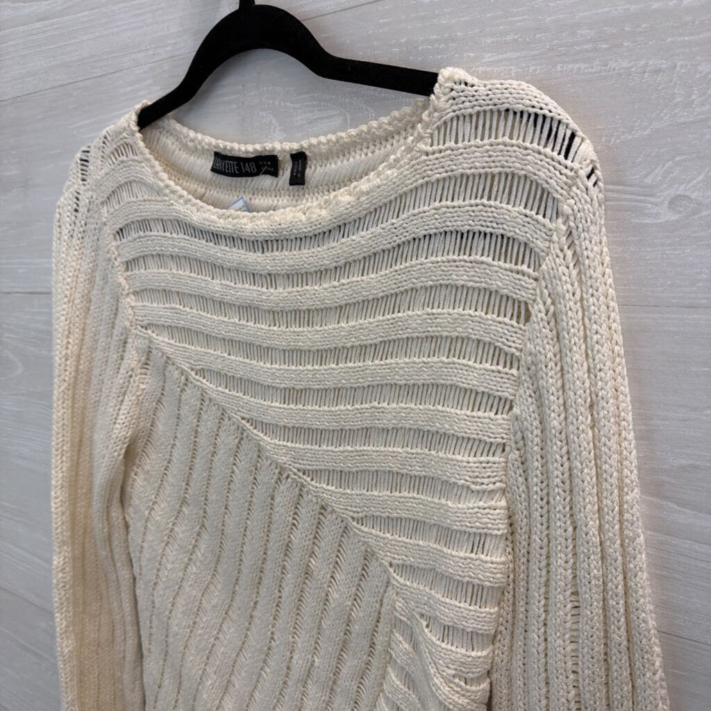 Lafayette 148 Cream Knit Sweater Large