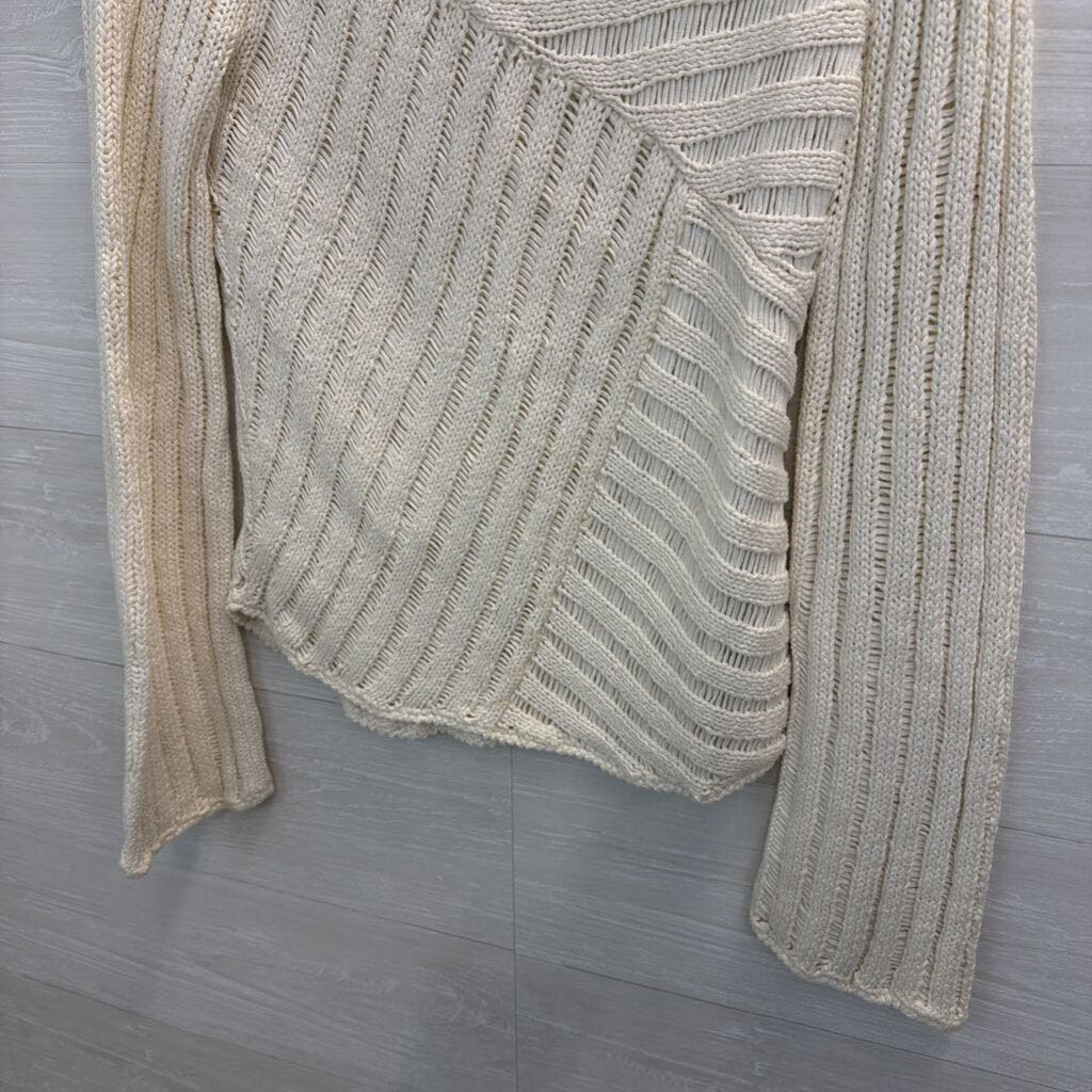Lafayette 148 Cream Knit Sweater Large