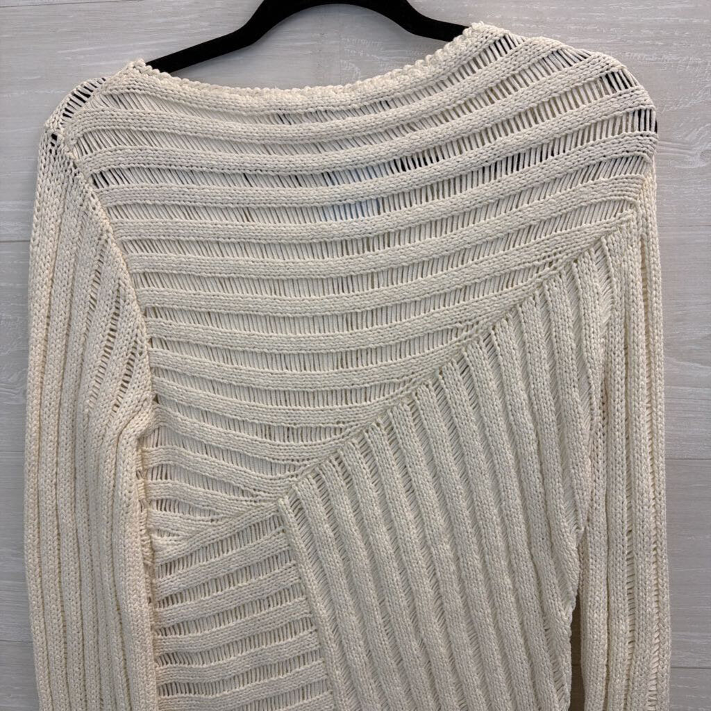 Lafayette 148 Cream Knit Sweater Large