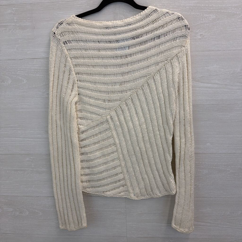 Lafayette 148 Cream Knit Sweater Large