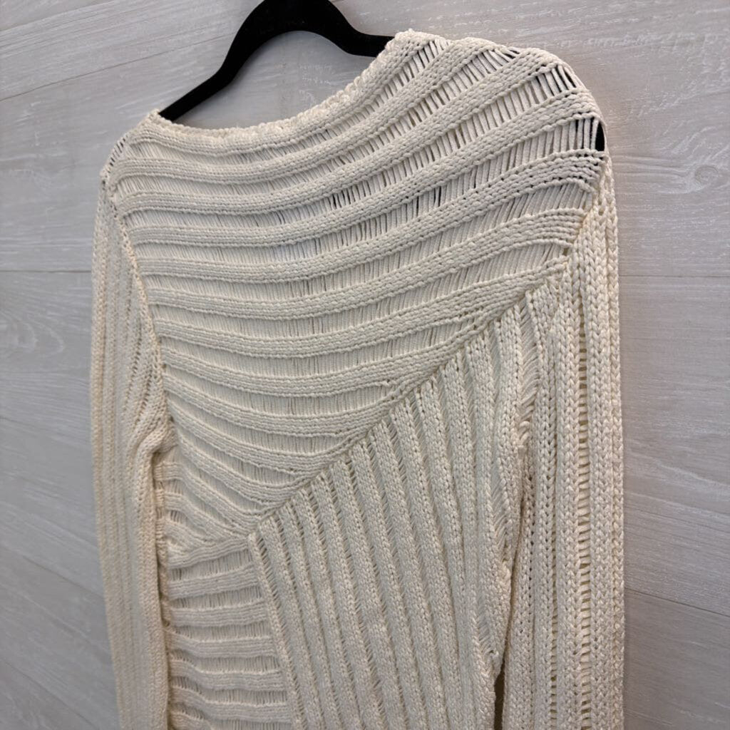 Lafayette 148 Cream Knit Sweater Large