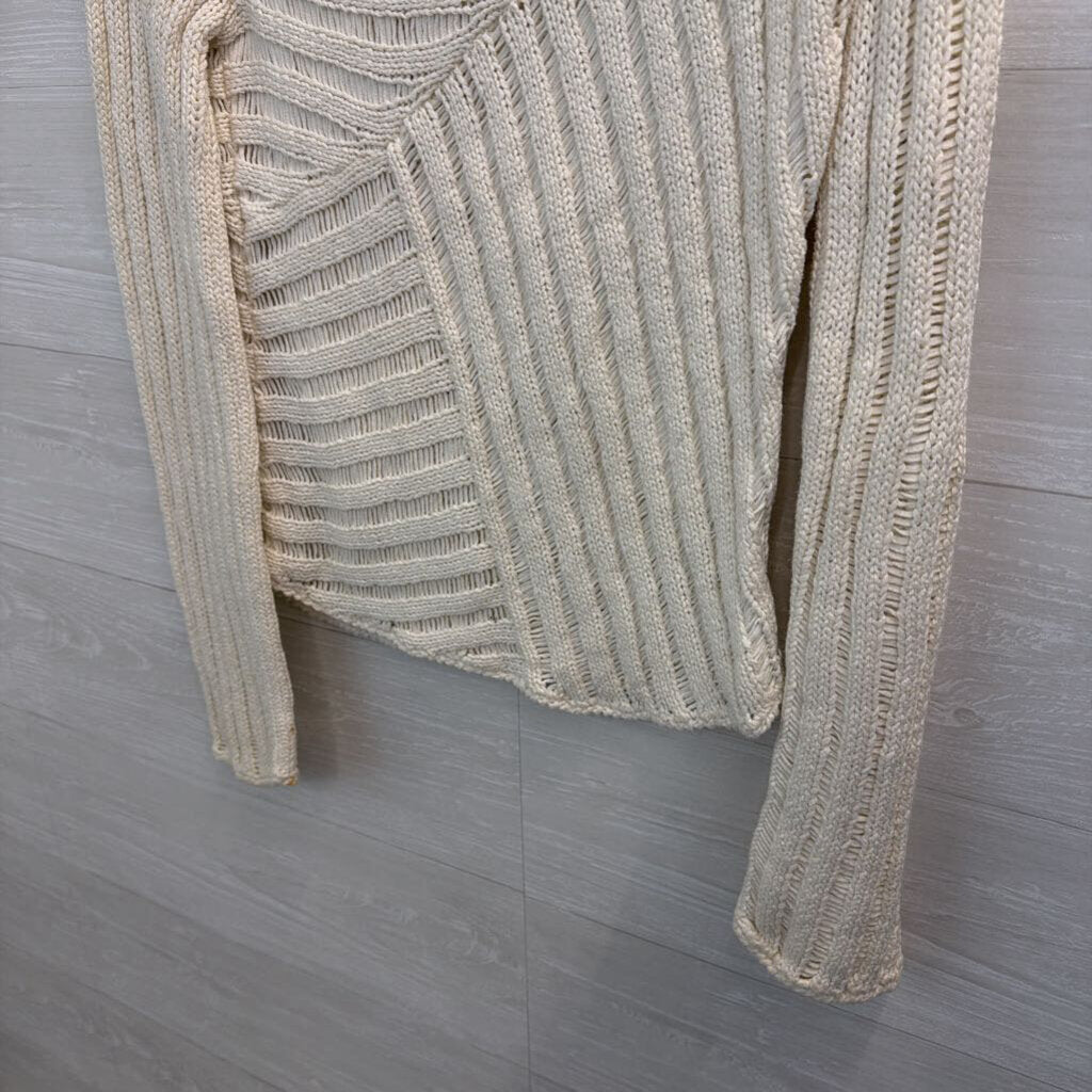 Lafayette 148 Cream Knit Sweater Large