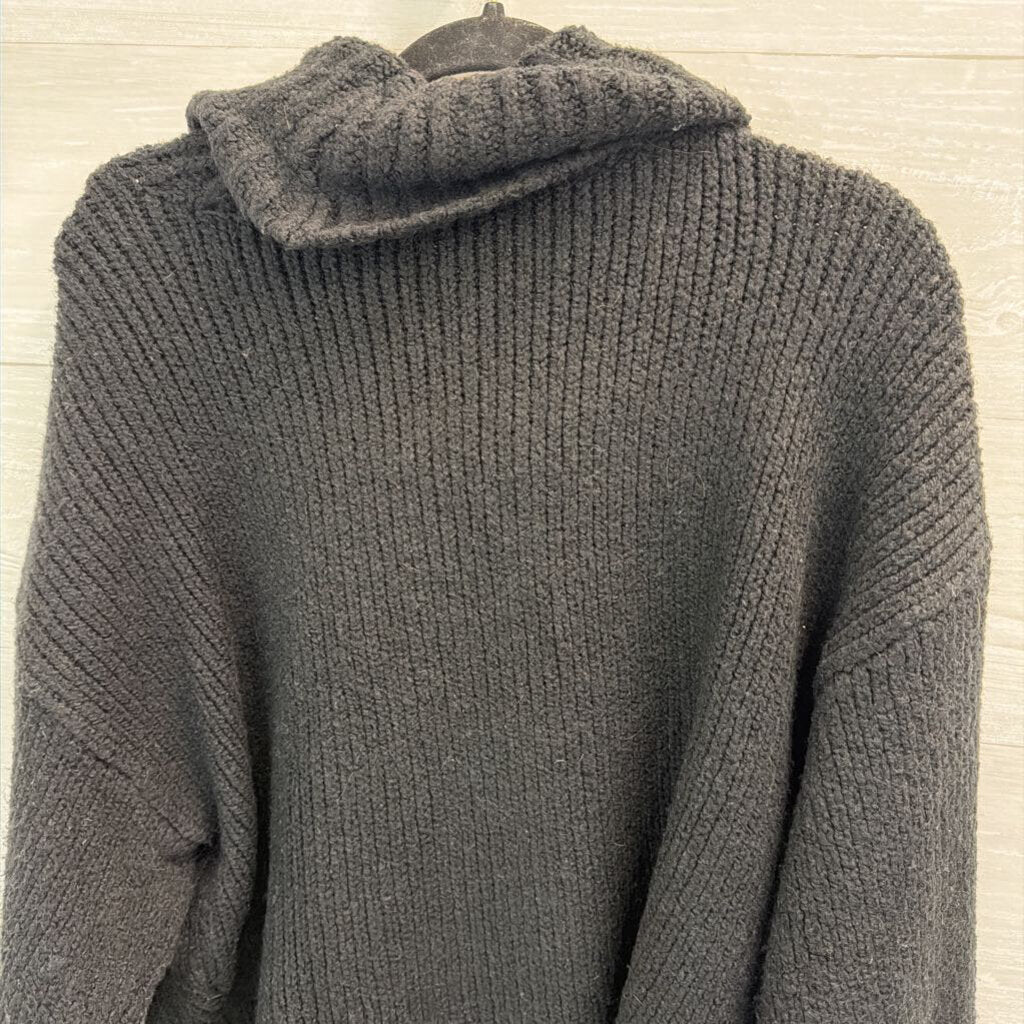 Pilcro Black Knit Turtleneck Sweater Medium