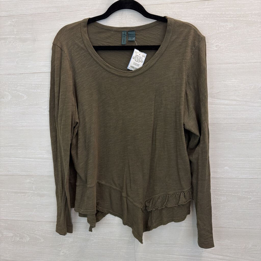 Left of Center Green Long Sleeve Top Medium