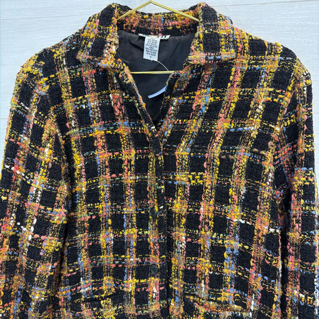 Acorn Black/ Multi Tweed Jacket Small
