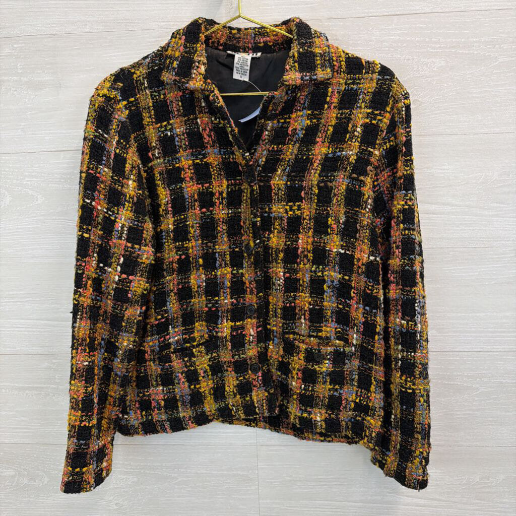 Acorn Black/ Multi Tweed Jacket Small