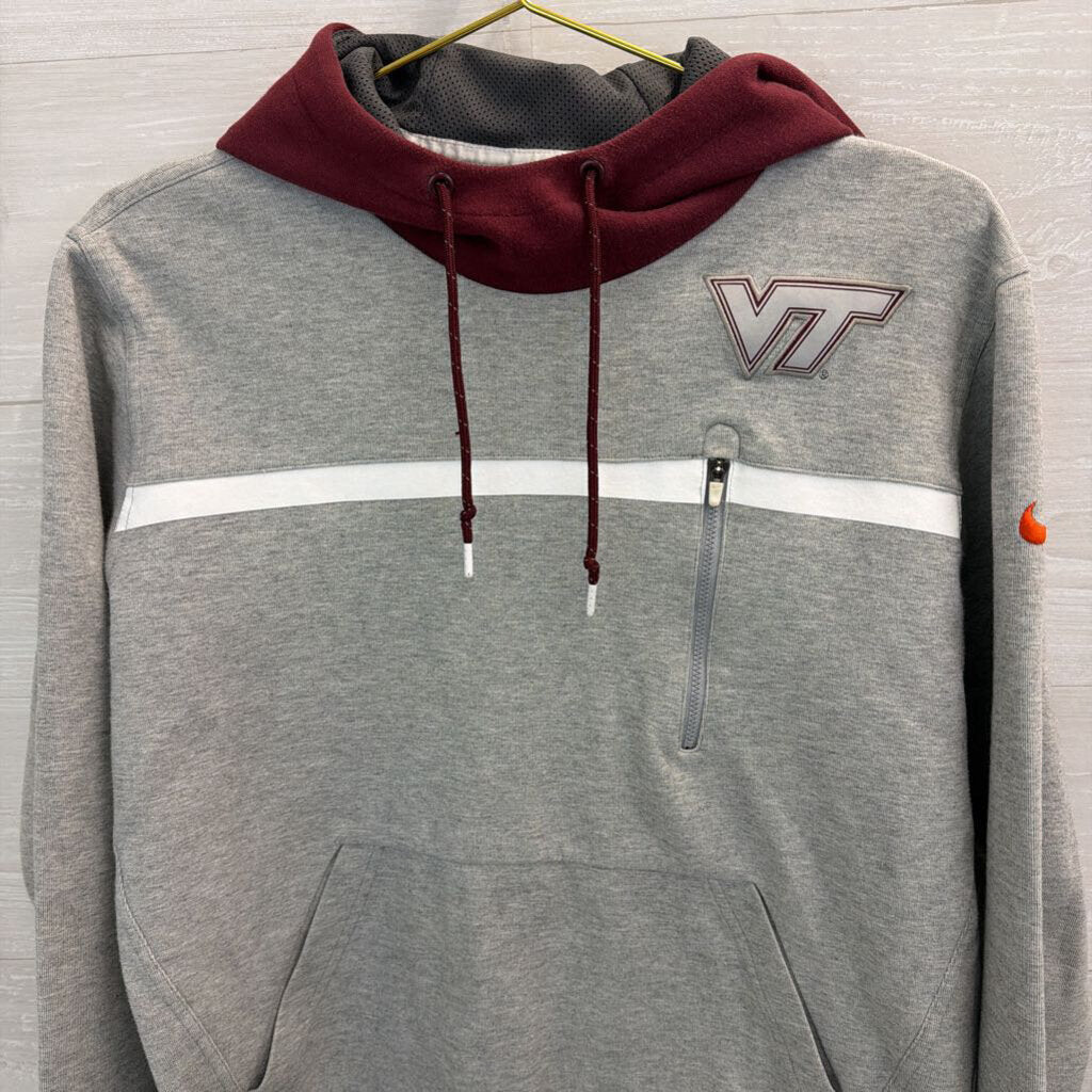Nike Grey Virginia Tech Hooded Pullover Large
