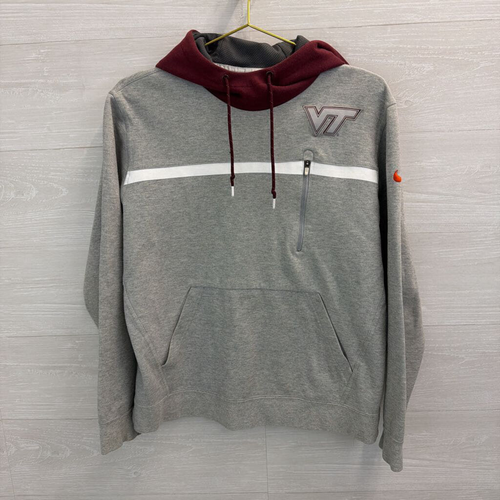 Nike Grey Virginia Tech Hooded Pullover Large