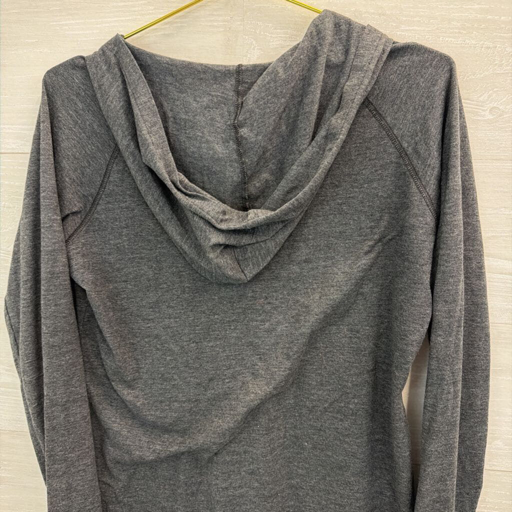 Adidas Grey NC State Wolfpack Hooded Long Sleeve Top Large