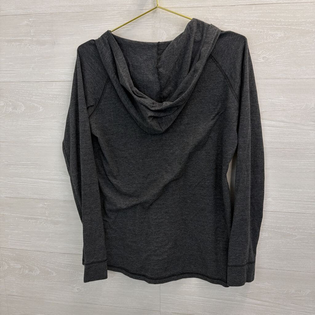 Adidas Grey NC State Wolfpack Hooded Long Sleeve Top Large