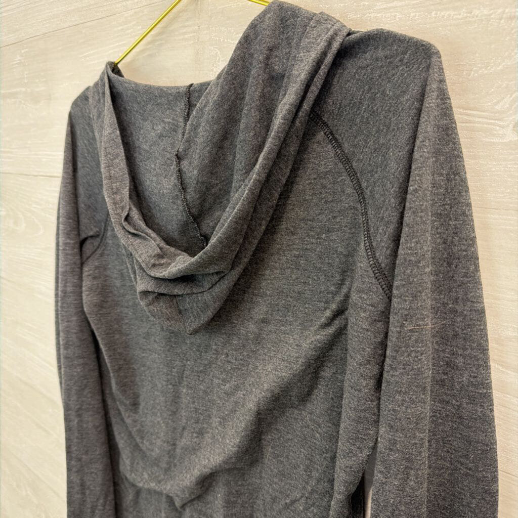 Adidas Grey NC State Wolfpack Hooded Long Sleeve Top Large