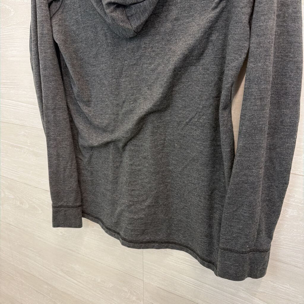 Adidas Grey NC State Wolfpack Hooded Long Sleeve Top Large