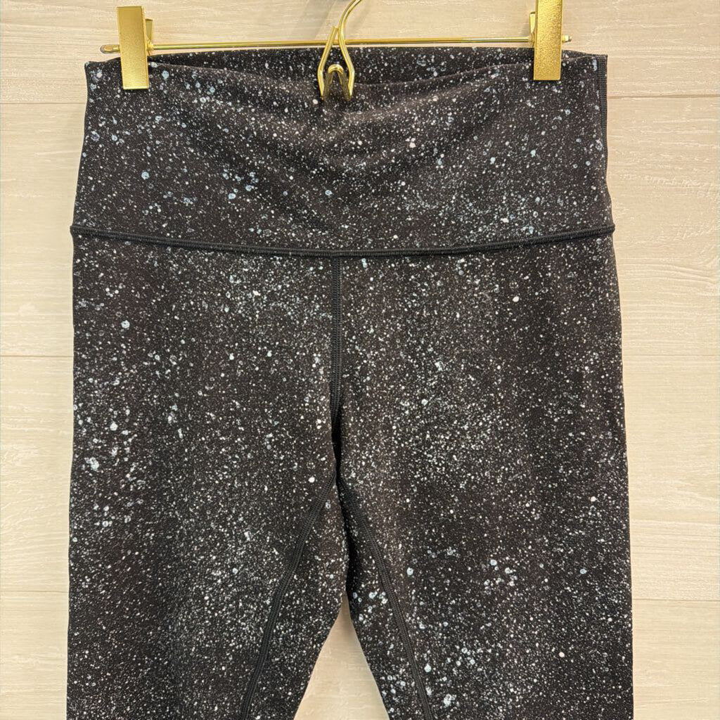 Lululemon Black/ White Speckled Print Leggings 8
