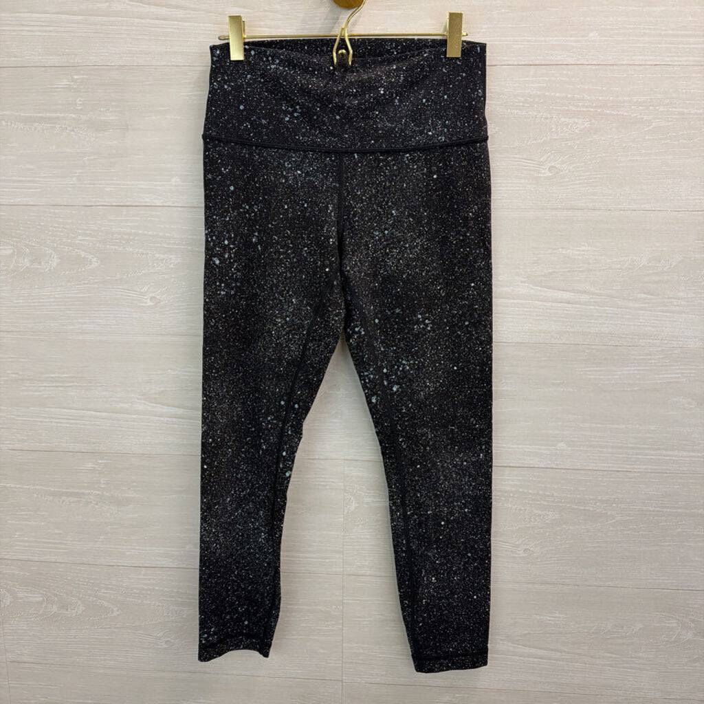 Lululemon Black/ White Speckled Print Leggings 8