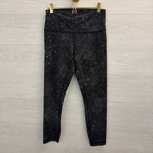 Lululemon Black/ White Speckled Print Leggings 8