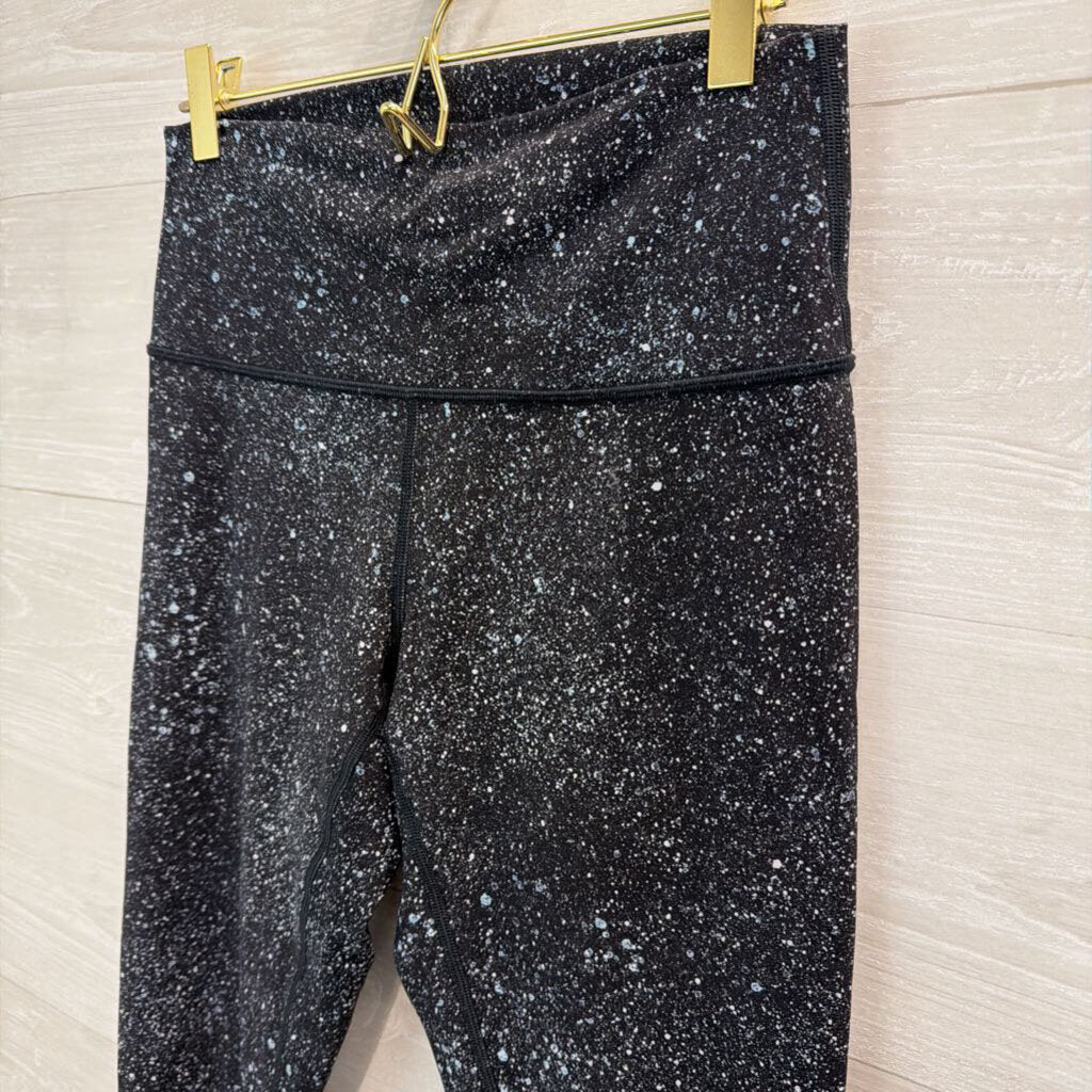 Lululemon Black/ White Speckled Print Leggings 8