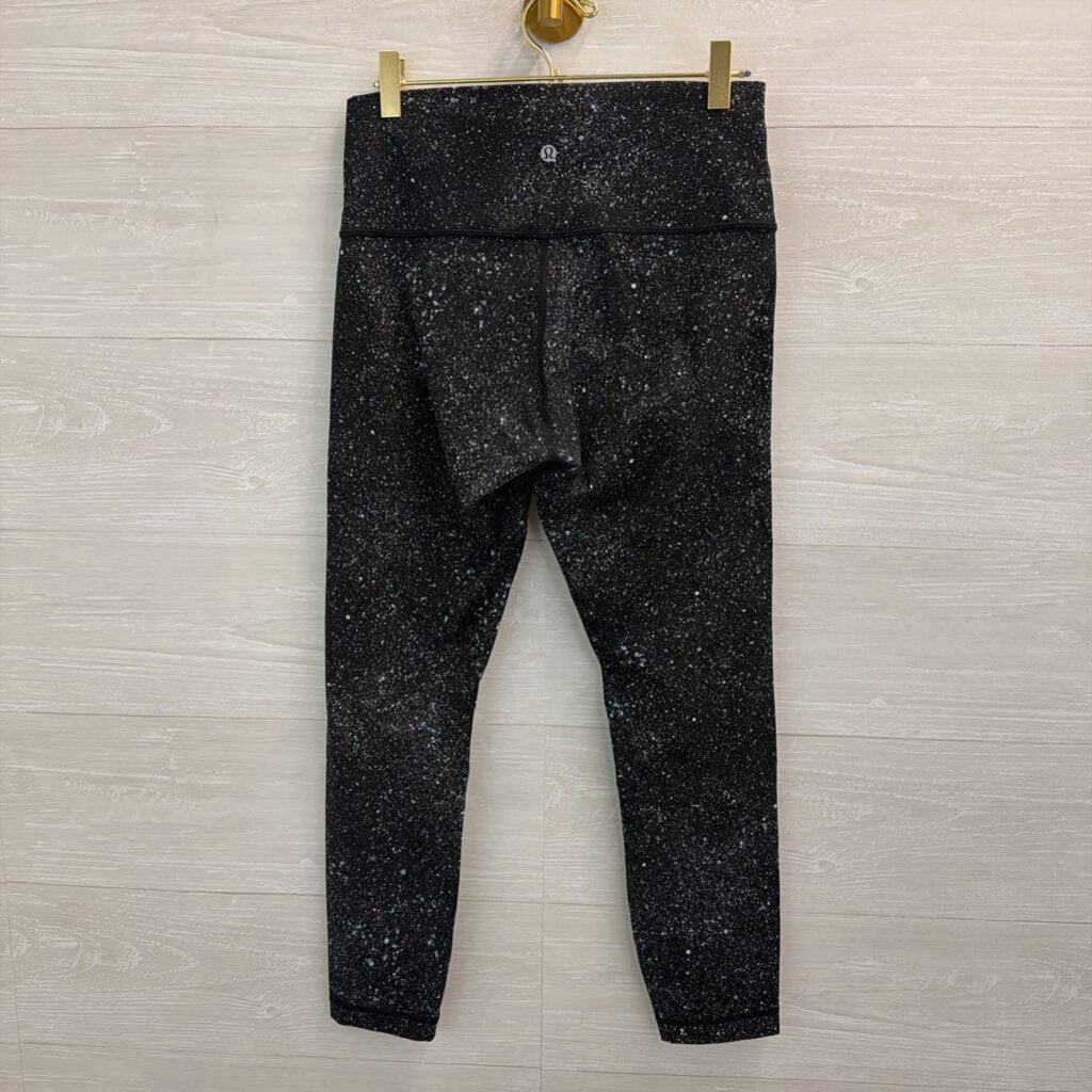 Lululemon Black/ White Speckled Print Leggings 8