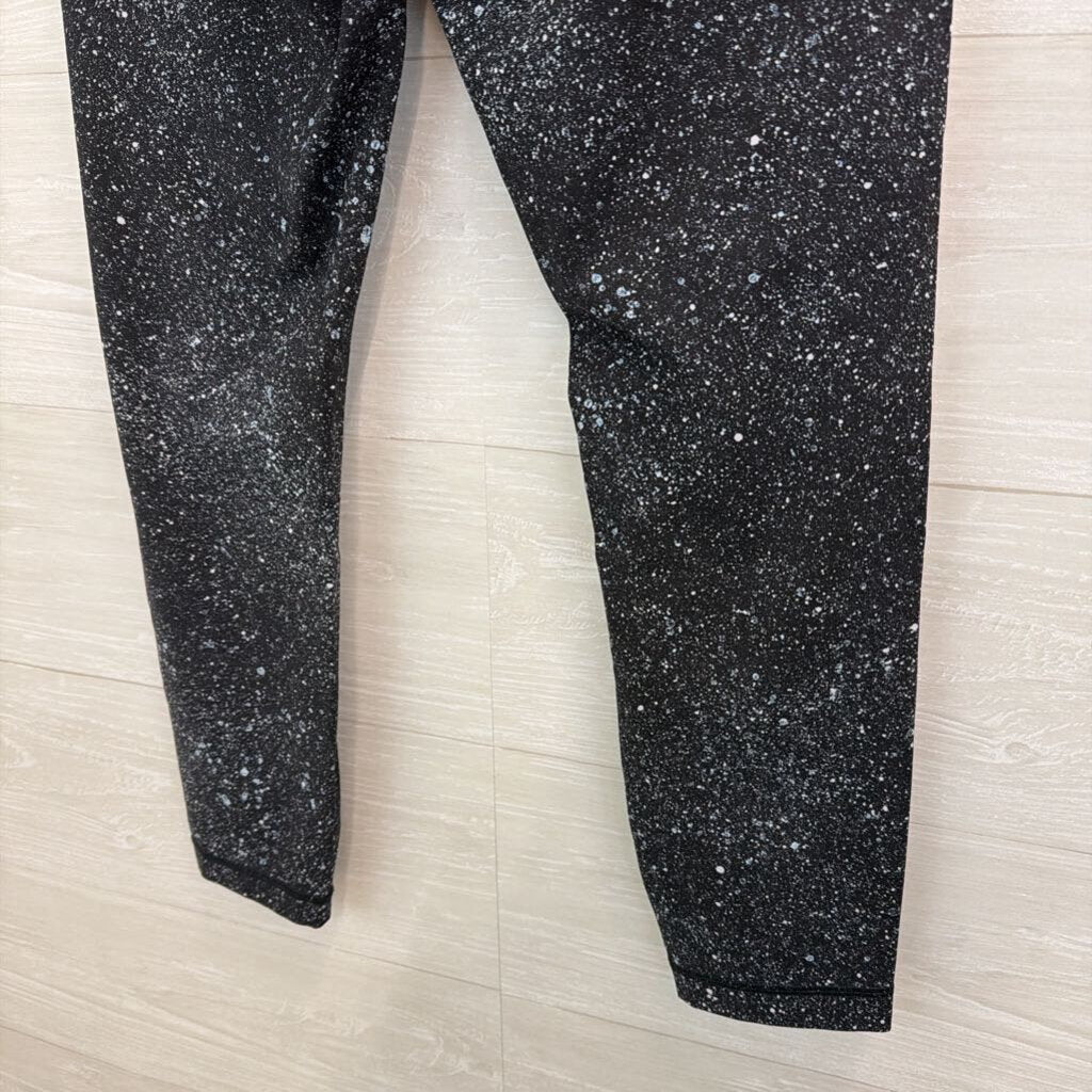 Lululemon Black/ White Speckled Print Leggings 8