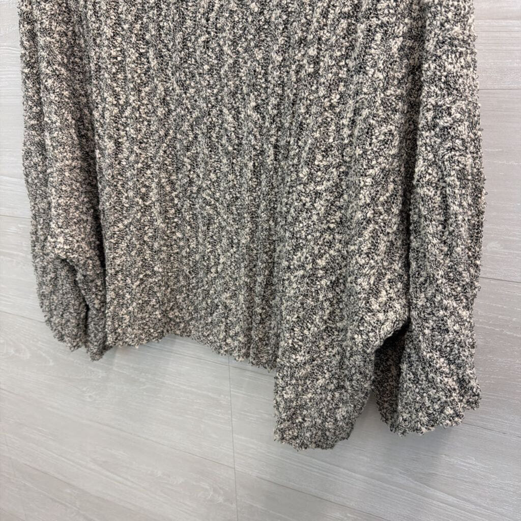 Mustard Seed White/ Black Knit Long Sleeve Sweater Top Medium