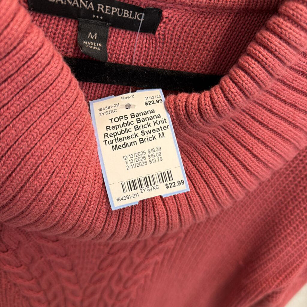 Banana Republic Brick Knit Turtleneck Sweater Medium